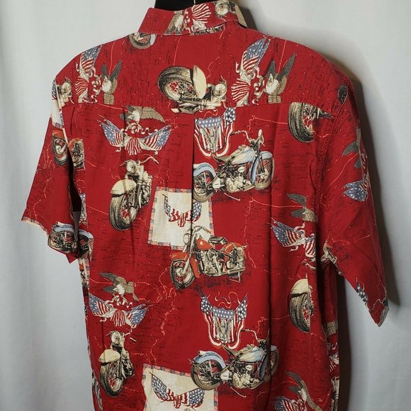 RedHead XL Motorcycles Patriotic Eagles Shirt - Picture 8 of 8